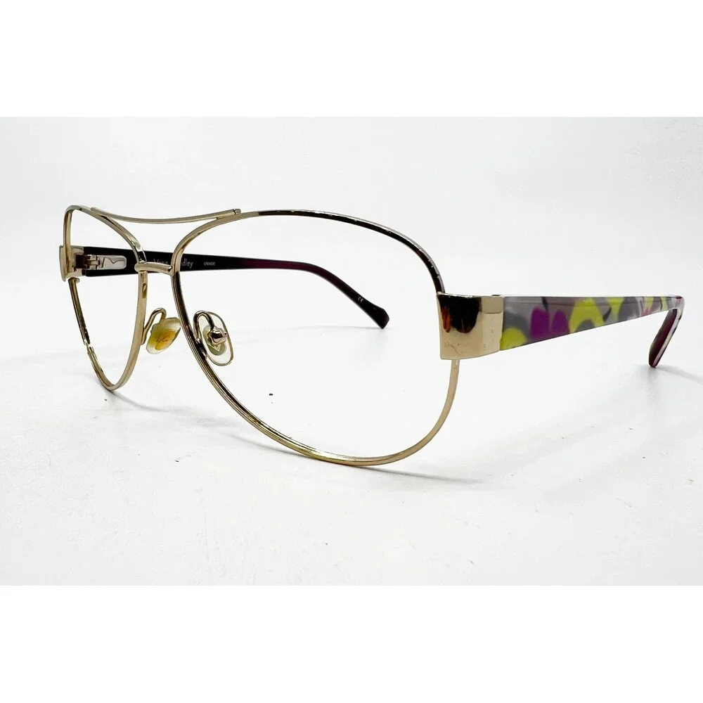 Vera Bradley Eyeglass Frames Womens Gold Adrian CS Portobello Road 58-12-135